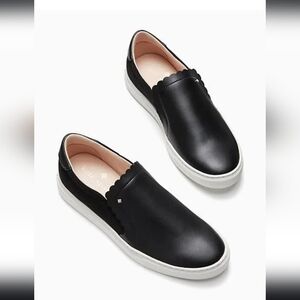 Kate Spade Black and White Scalloped Sneakers